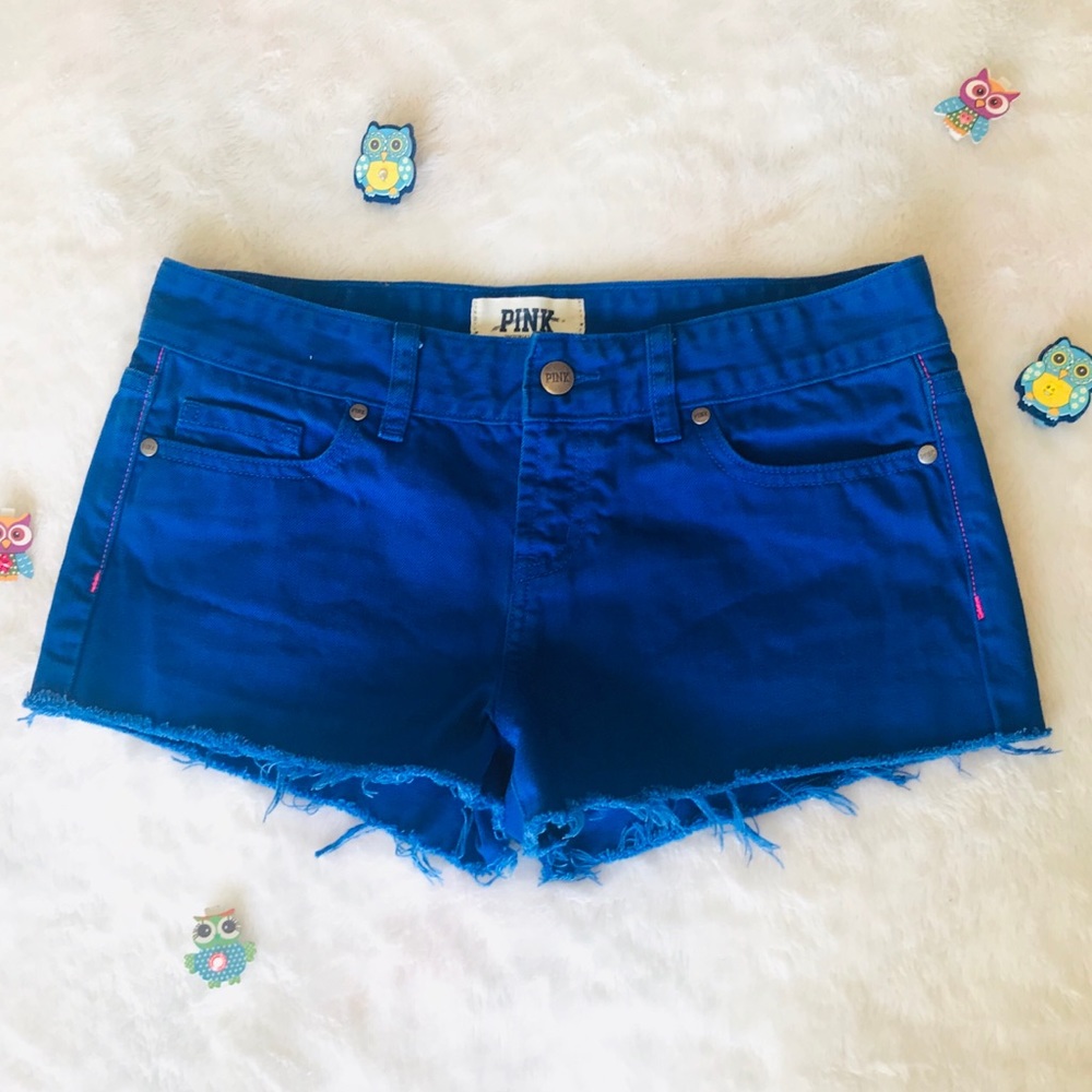 PINK by Victoria secret size 2, blue shorts